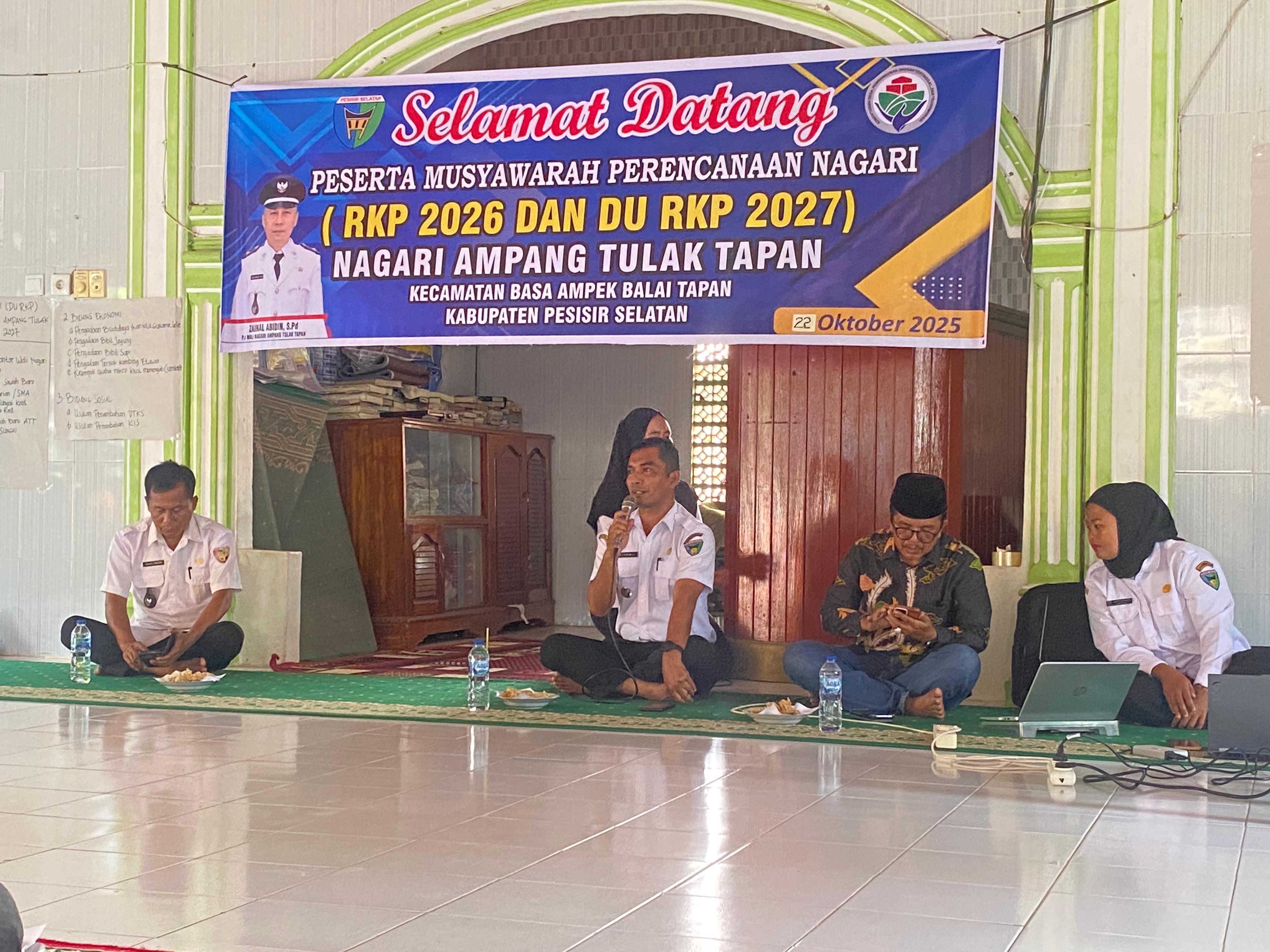 Musnag RKP 2026 dan DU RKP 2027 Nagari Ampang Tulak Tapan