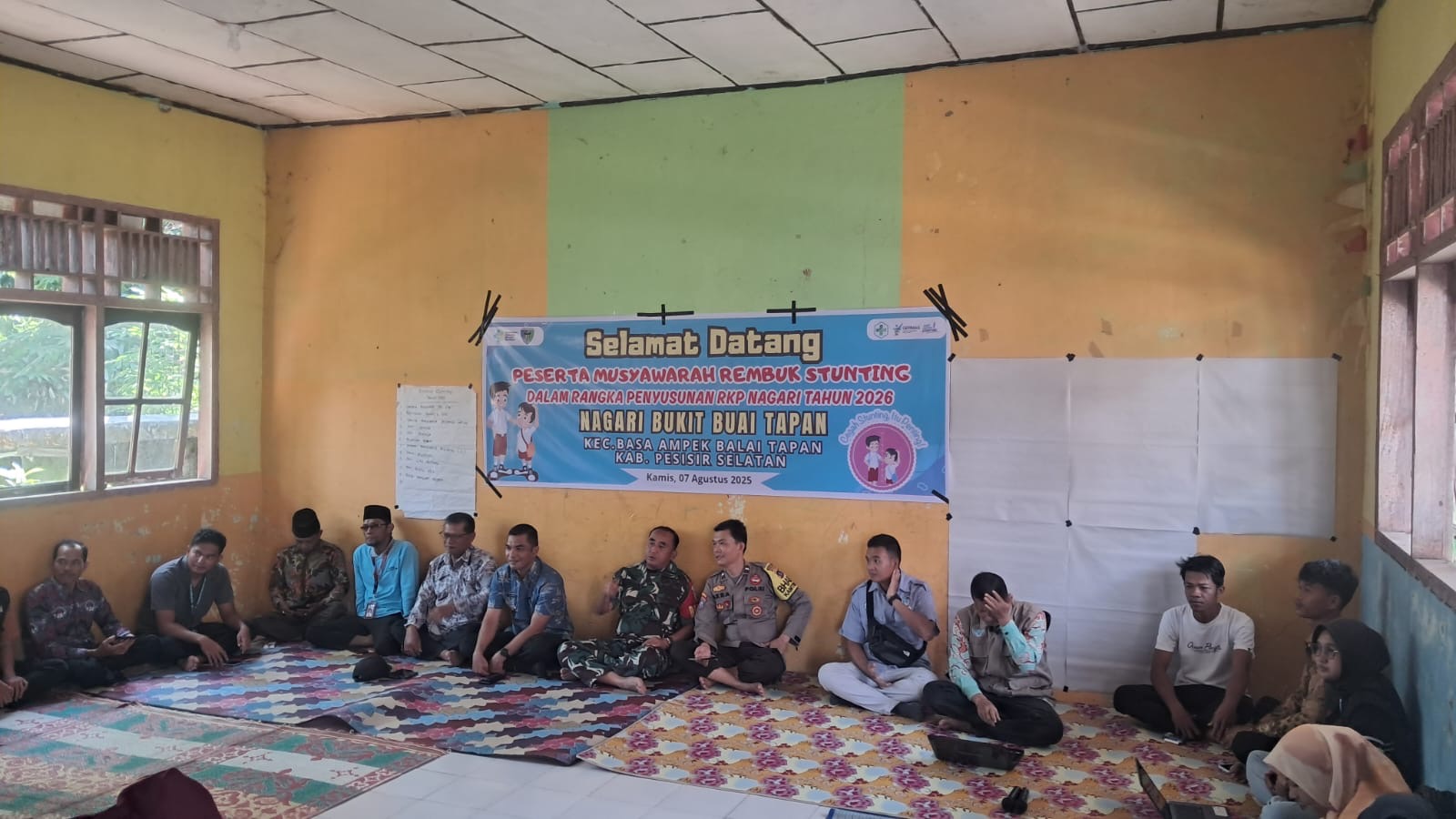 Camat Basa Ampek Balai Tapan Menghadiri Acara Rembuk Stunting di Nagari Bukit Buai Tapan