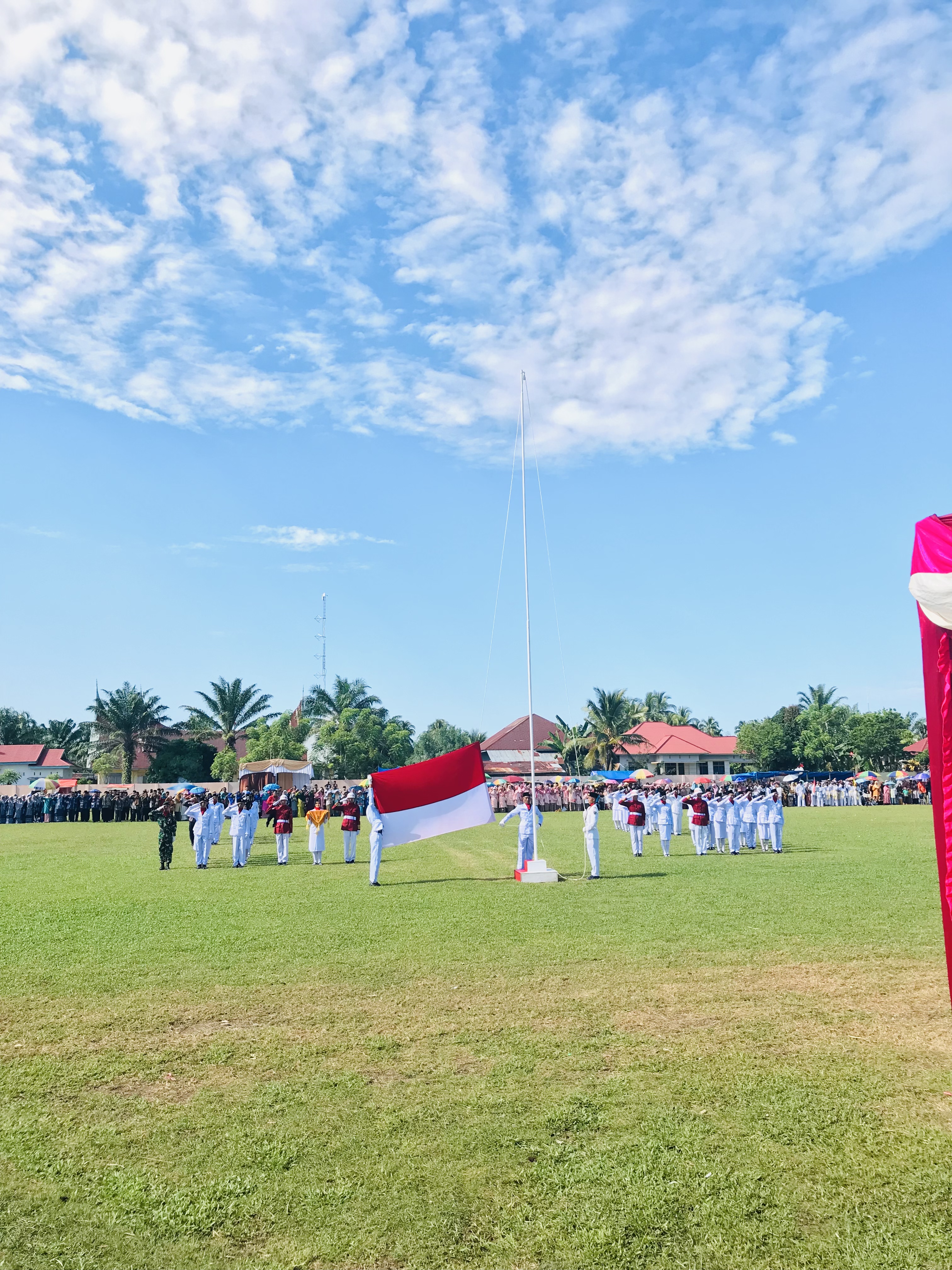 Upacara Kenaikan Bendera Merah Putih Peringatan HUT RI ke-77 Tahun 2022 Kecamatan Basa Ampek Balai T