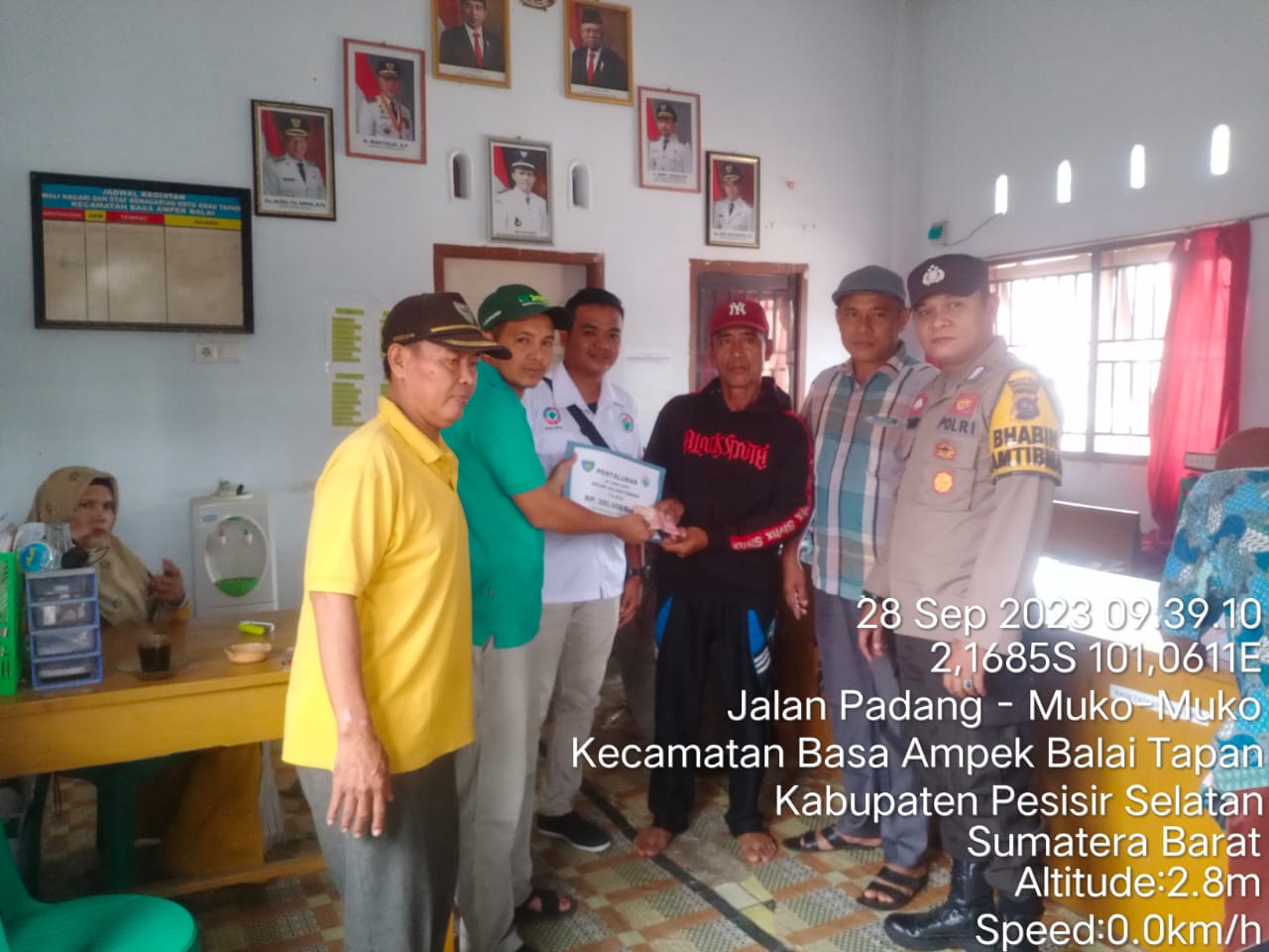 Penyaluran BLT Dana Desa Bulan Juli-September 2023 Nagari Koto Anau Tapan.