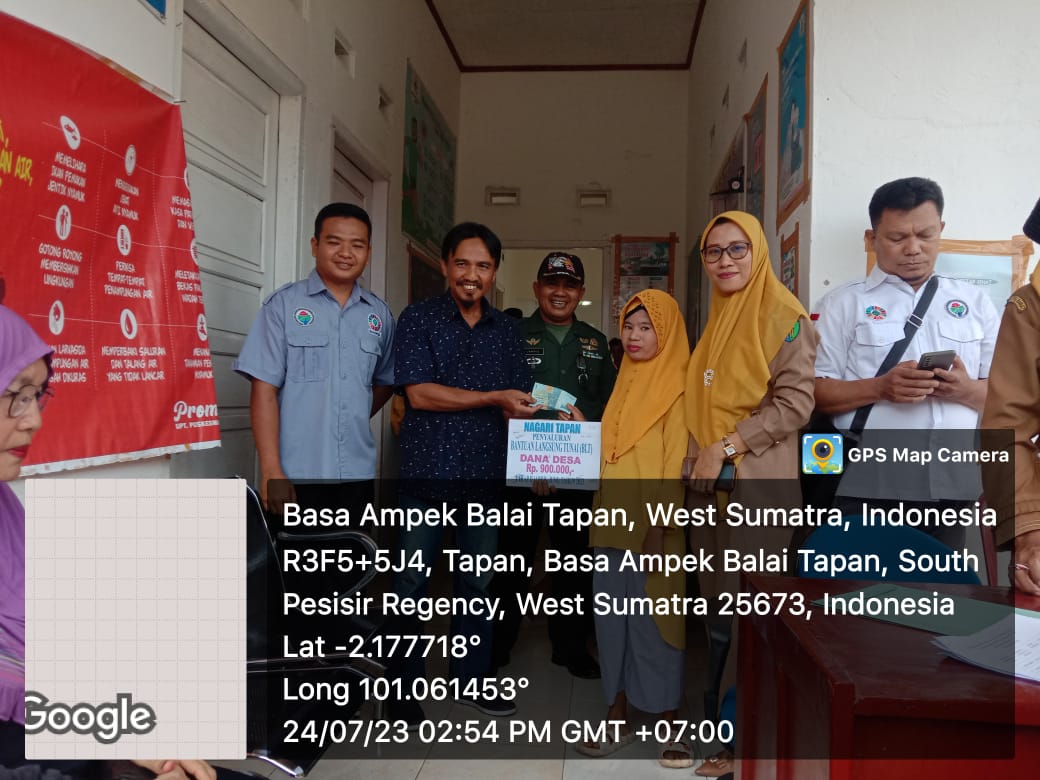 Penyaluran BLT DD bulan April sampai Juni 2023 Nagari Tapan
