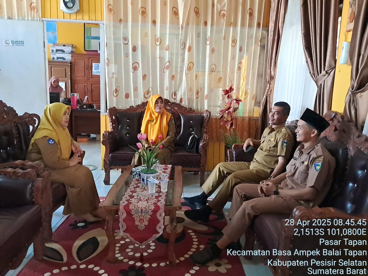 Camat Basa Ampek Balai Tapan melakukan tinjauan ke SMP Negeri 1 Basa Ampek Balai Tapan