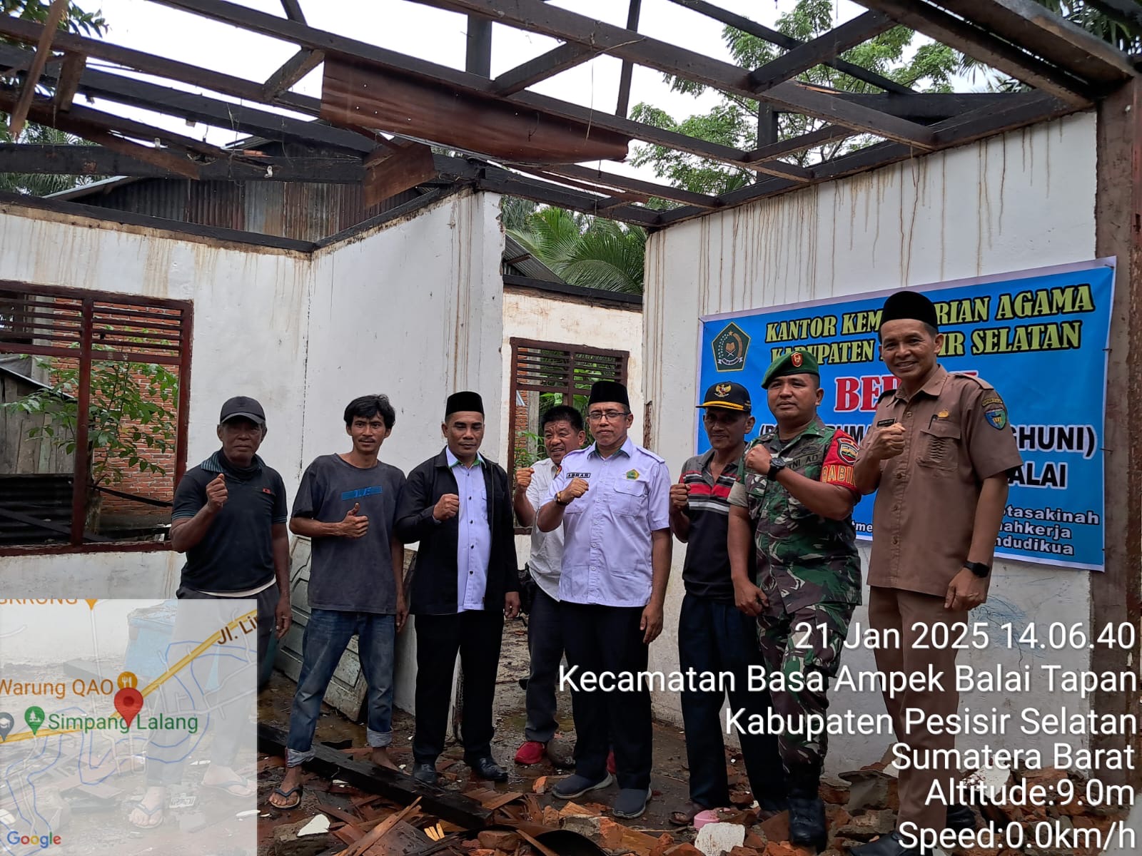 Kasi Trantib Mendampingi Kemenag dalam Kegiatan BERANI (Bedah Rumah Bina Penghuni)