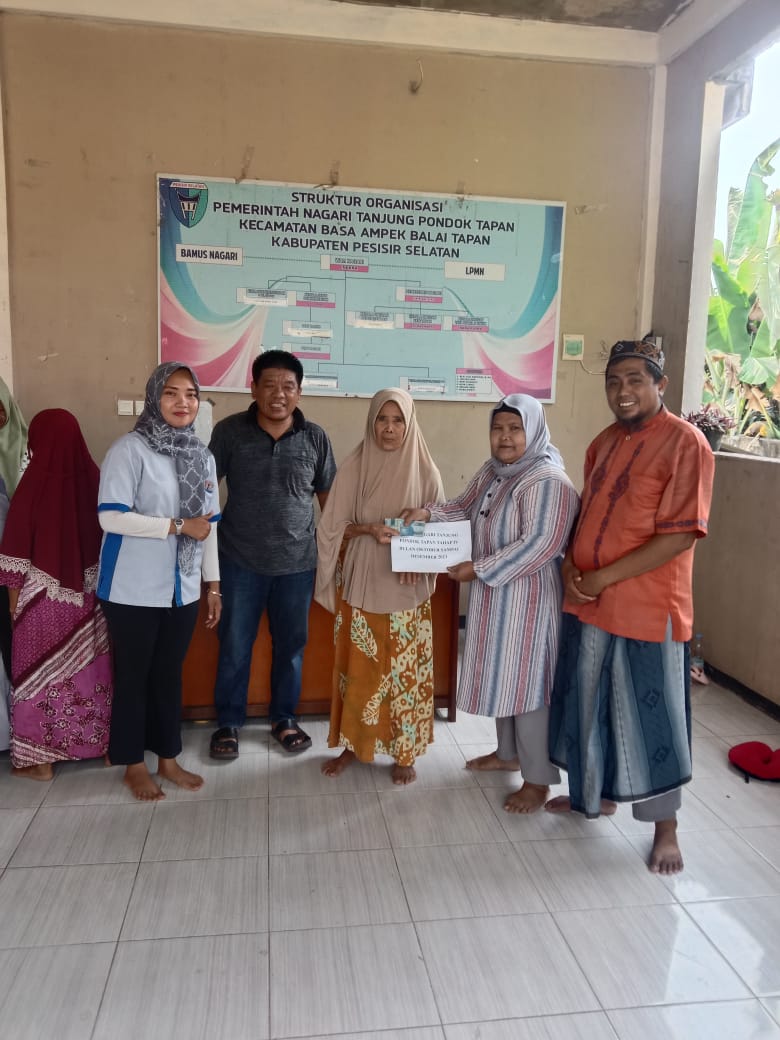 Penyaluran BLT Dana Desa Bulan Oktober-Desember 2023 Nagari Tanjung Pondok Tapan