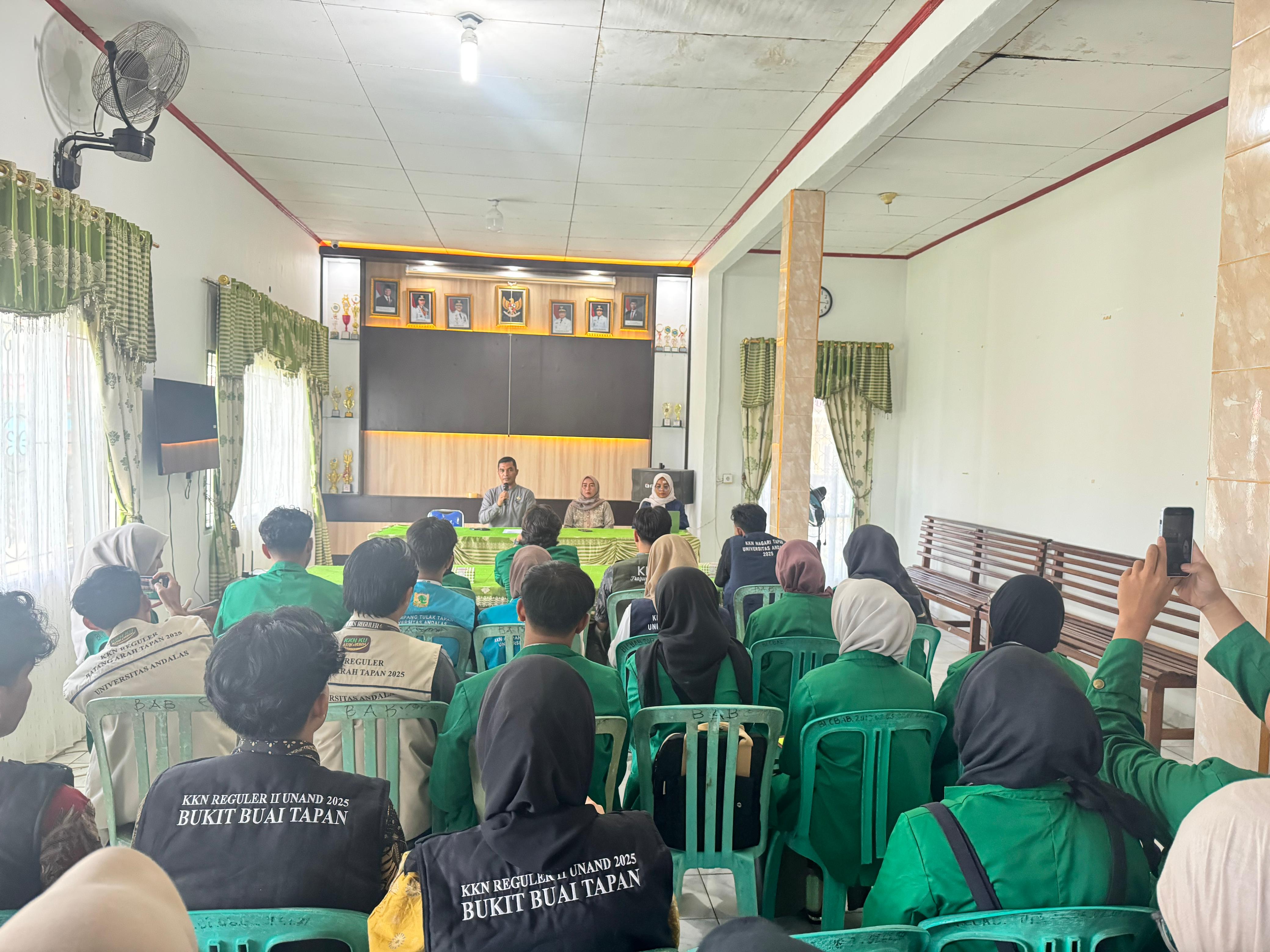 Rapat Koordinasi Dengan Mahasiswa KKN Universitas Andalas (UNAND) Terkait Dengan Rencana Pelaksanaan