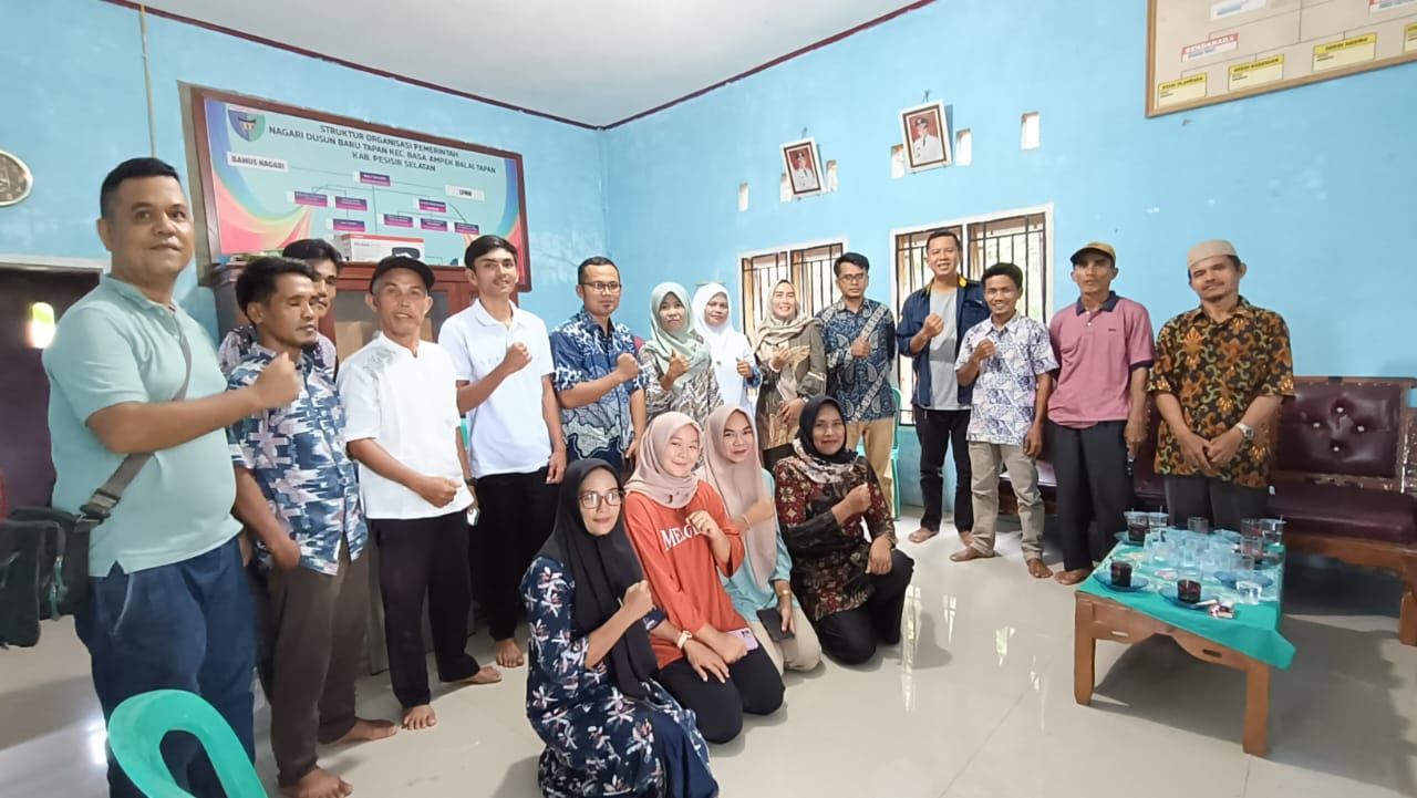 Kasi Ekobang Menghadiri Undangan Sosialisi Pamsimas dan Poktan di Nagari Dusun Baru Tapan