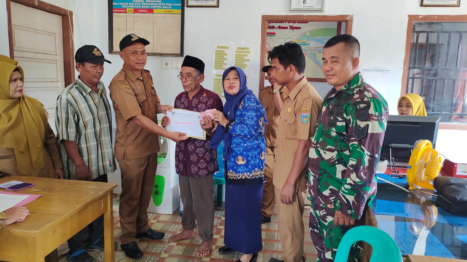 Penyaluran BLT Januari sampai Maret Nagari Koto Anau Tapan