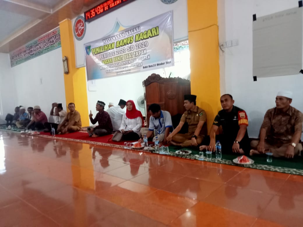 Camat Basa Ampek Balai Tapan menghadiri acara pemilihan Bamus Nagari Bukit Buai Tapan