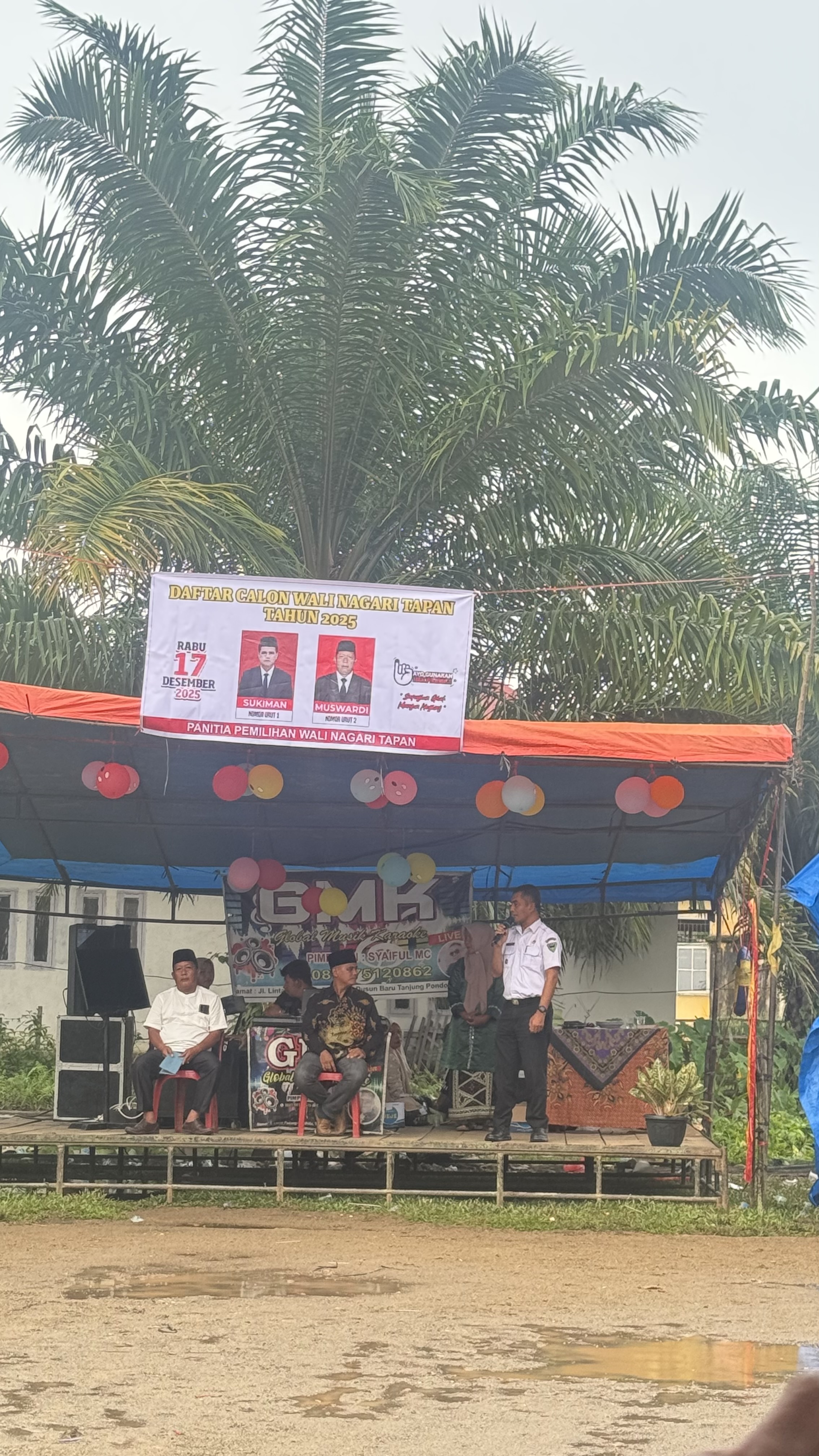 Camat Basa Ampek Balai Tapan Menghadiri Acara Penyampaian Visi Misi CAWANA Tapan