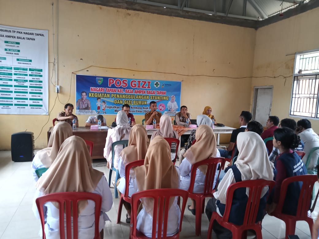 Camat Basa Ampek Balai Tapan menghadiri acara Pos Gizi di Nagari Tapan