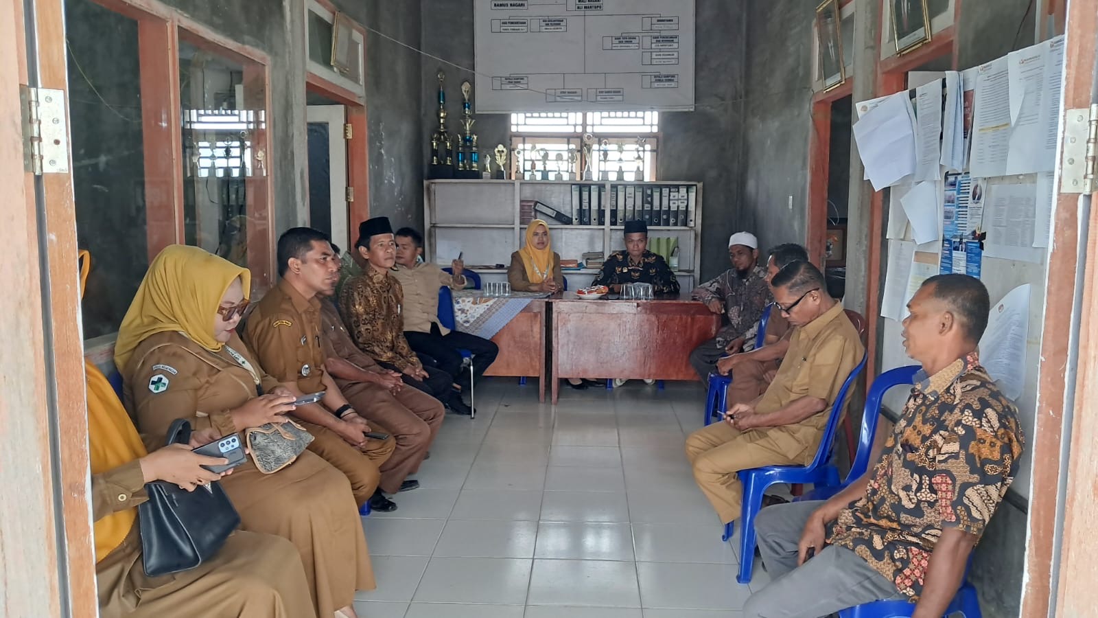 Camat Basa Ampek Balai Tapan melaksanakan Rakor Di Nagari Riak Danau Tapan